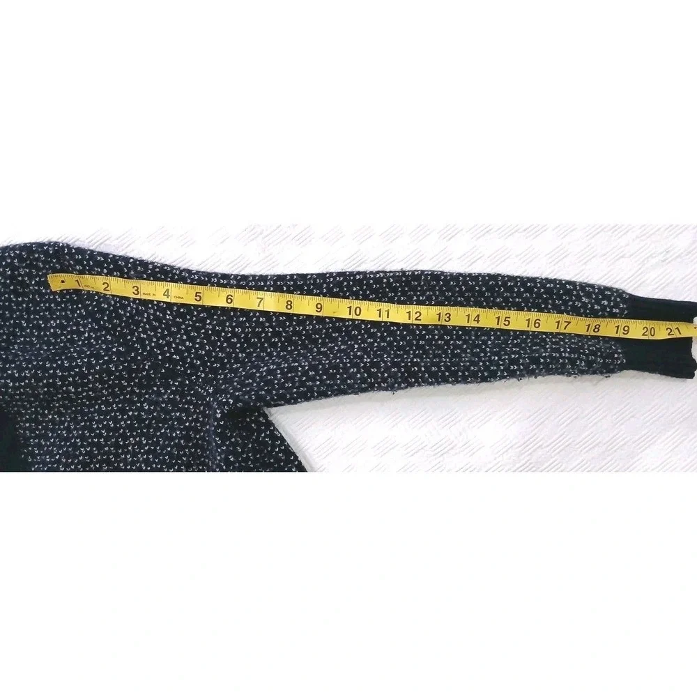 Madewell‎ Womens Navy Blue White Birds Eye Knit Button Front Cardigan Sweater XS